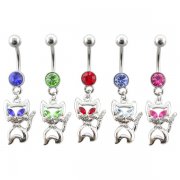 Dangling Kitty Navel Ring <B>($0.99 Each)</b>