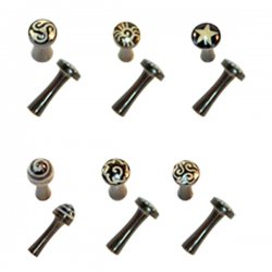 Bone & Horn Mushroom-Style Ear Plugs Collection <b>($1.40 Each)</b>