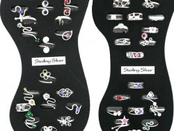 Sterling Silver Toe Rings With Gems <b>($0.99 Each)</b>