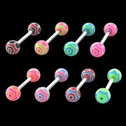 UV Spider Web Tongue Barbell <B>($0.15 Each)</B>