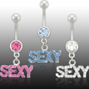 Gem Filled SEXY Navel Ring <b>($0.99 Each)</b>