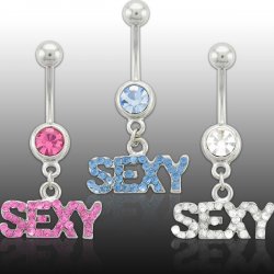 Gem Filled SEXY Navel Ring <b>($0.99 Each)</b>