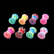 UV Acrylic Spider Web Ear Plug <B>($0.17 Each)</B>