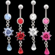 Gem Surrounded Flower with Teardrop <B>($0.99 Each)</b>