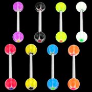 UV Glittering Star Tongue Barbell <B>($0.17 Each)</B>