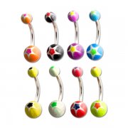 UV Glittering Star Navel Ring <B>($0.20 Each)</B>