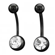 Blackline Single Jewel Navel Ring <b>($1.22 Each)</b>