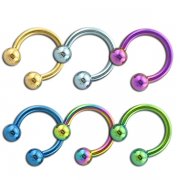 Titanium Anodized Horseshoe CBR<b> ($1.02 Each)</b>