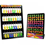 Silver Ear Hoops & Studs UV Flip Flops Displays <b>($0.30 Each)</b>