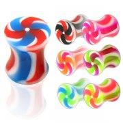 UV Reactive NEW Twister Flared Ear Plug <B>($0.17 Each)</B>