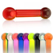 UV Reactive Acrylic Tongue Barbells (10ga-4ga) <B>($0.41 Each)</b>