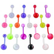 UV Flexible Navel Ring (Marble-n-Glitter) <B>($0.15 Each)</b>