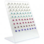 Swarovski 4mm Color Ear Studs w/ Display <b>($0.50/PAIR)</b>