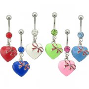 Strapped Heart Navel Ring <B>($0.91 Each)</b>