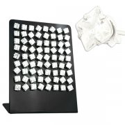 Cubic Zirconia  6mm Square Crystal Ear Studs w/ Display <b>($0.68/pc)</b>