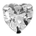 Cubic Zirconia 6mm Heart Crystal Ear Studs w/ Display <b>($0.68/pc)</b>