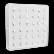 925 Sterling Silver Marijuana Leaf Nose Studs w/ Display <b>($0.17 Each)</b>