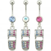 Tri-Color Whistle Navel Rings <B>($0.99 Each)</b>