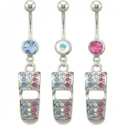 Tri-Color Whistle Navel Rings <B>($0.99 Each)</b>