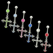 Victorian Cross Navel Rings <B>($0.82 Each)</b>