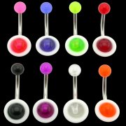 UV Reactive UFO Navel Rings <B>($0.13 Each)</B>