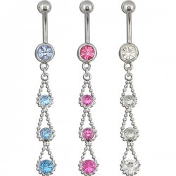 Zara Fancy Dangle Navel Ring <B>($0.99 Each)</b>