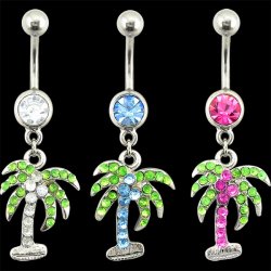 Palm Tree Navel Rings <B>($1.23 Each)</b>