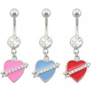 Love Struck Heart Navel Ring <b>($1.23 Each)</b>