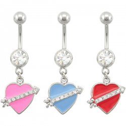 Love Struck Heart Navel Ring <b>($1.23 Each)</b>