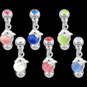 Reverse Dolphin Dangling Navel Rings <B>($0.82 Each)</b>