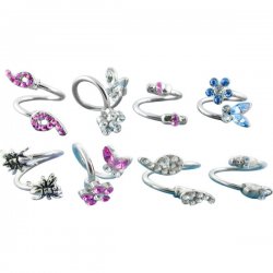 Hot New Spirals Belly Rings <B>($0.82 Each)</b>