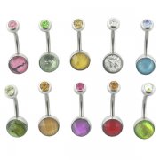 New! Precious Stones Belly Rings <B>($0.70 Each)</b>