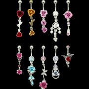 Roses Dangles Navel Rings Collection <b>($0.99 Each)</b>