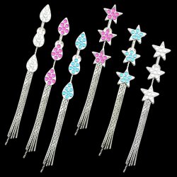 Gem Filled Long Reverse Dangling Navel Rings <b>($1.65 Each)</b>