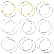 9 Styles Ear Hoops Earrings <b>($0.40/PAIR)</b>