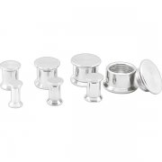 Surgical Steel BOX Flesh Tunnel Screw Fit <B>($0.99 Each)</B>