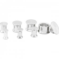 Surgical Steel BOX Flesh Tunnel Screw Fit <B>($0.99 Each)</B>