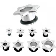 Surgical Steel STAR Ear Plug <B>($1.23 Each)</B>